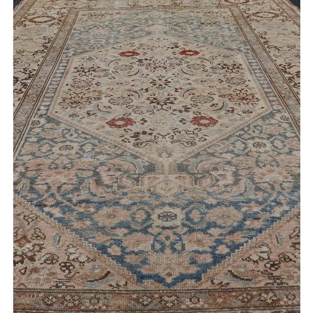 Textile Antique Persian Bidjar Rug With Medallion and Detailed Floral Design 4'1 X 5'10 For Sale - Image 7 of 12