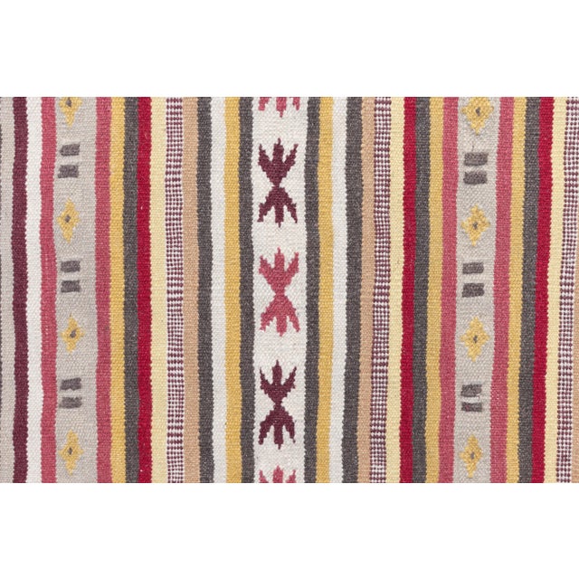 Vintage Flatweave Rug, 1950s For Sale - Image 6 of 7
