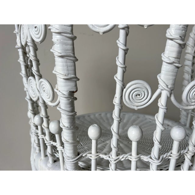 Palm Beach Heywood Wakefield - Style Victorian Wicker Chair For Sale - Image 11 of 13