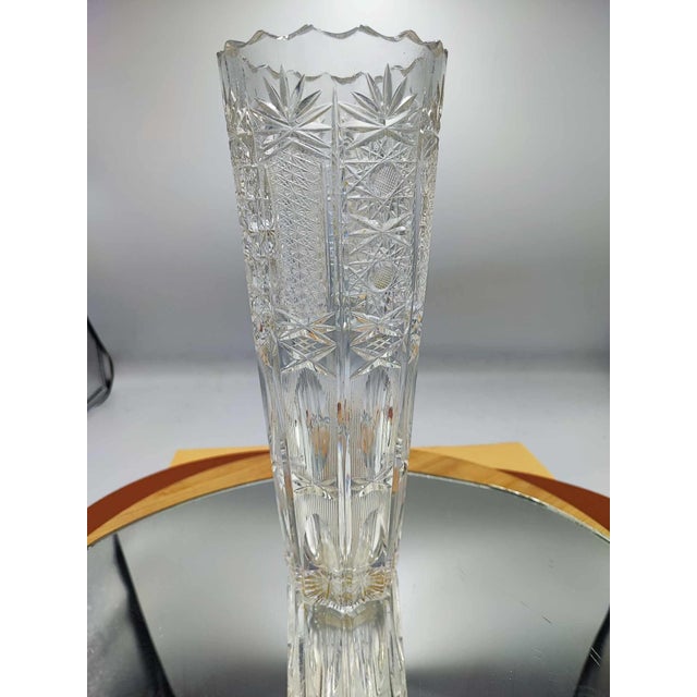 Vintage Polish Crystal Vase by Julia Glassworks, 1970s For Sale - Image 6 of 6