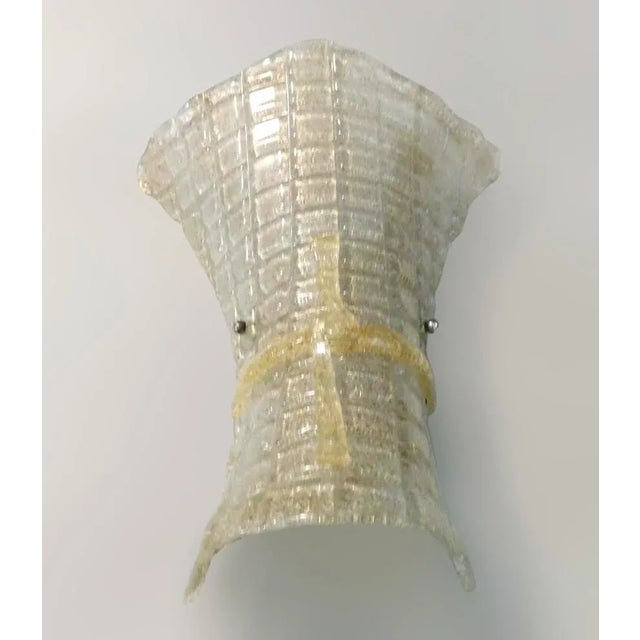 1960s 1960s Gold Graniglia Bow Sconces, a Pair For Sale - Image 5 of 9