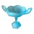1960s Westmoreland Cerulean Blue Satin Glass Trophy-Shaped Footed Compote For Sale