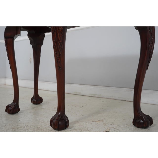 Henkel Harris Claw Foot Mahogany Marble Top Console Table For Sale - Image 11 of 15