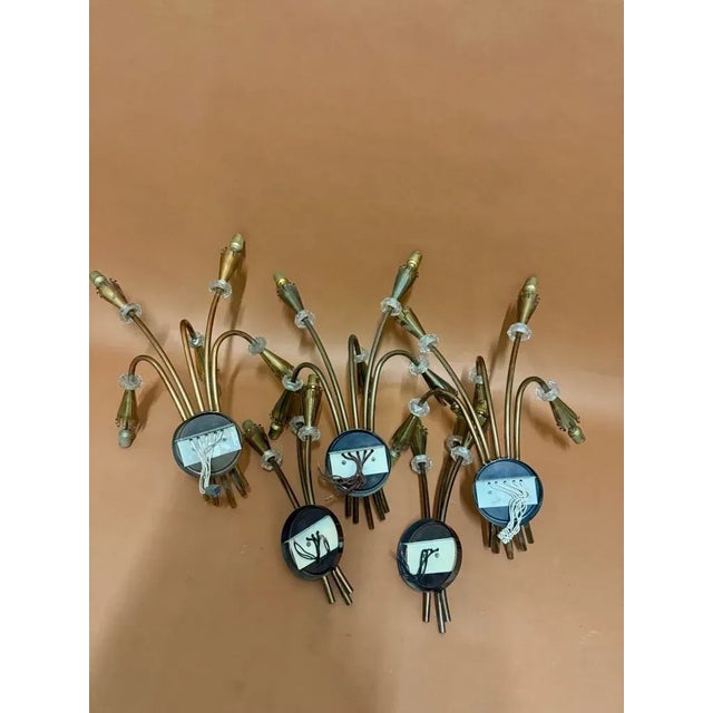 Vintage French Wall Lamps from Maison Arlus, 1950s, Set of 5 For Sale - Image 10 of 17