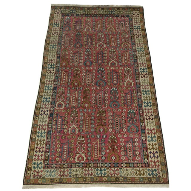 19th Century Ca.1900 Antique Caucasian Khilla Rug 8'7''x4'4'' For Sale - Image 5 of 9