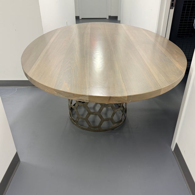Mr Brown London Angeline Dining Table Base With Oval Top For Sale - Image 10 of 17