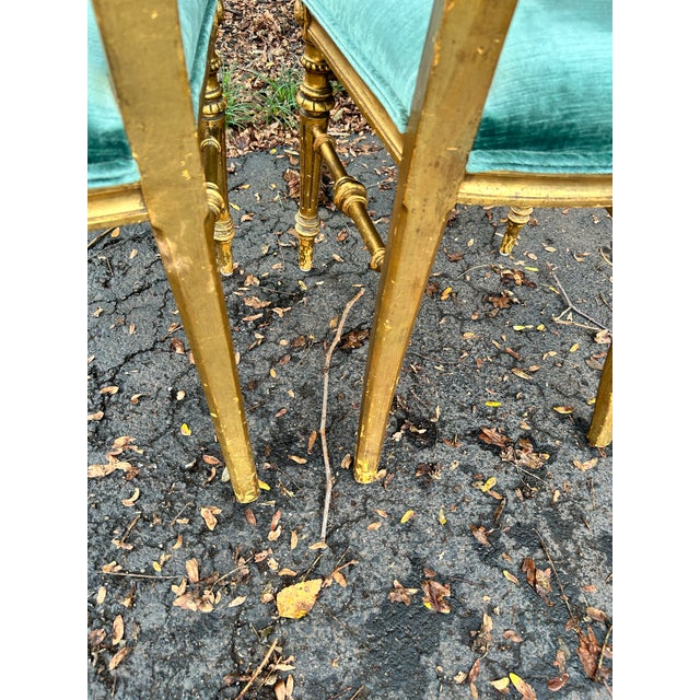 Pair of 19th Century French Giltwood Side Chairs For Sale - Image 10 of 11