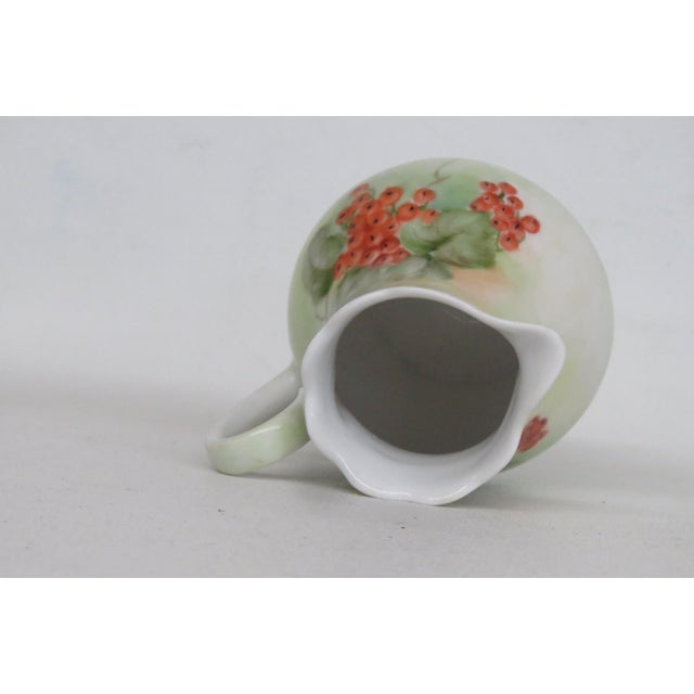 Vohenstrauss Johann Seltmann W Germany Floral Green Creamer Small Pitcher 4987b For Sale - Image 9 of 14