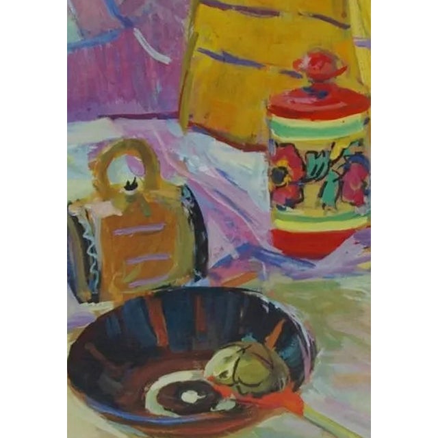 Vintage Still Life Oil Painting, Ukrainian Soviet Art, 1970s 68-47 For Sale - Image 4 of 6