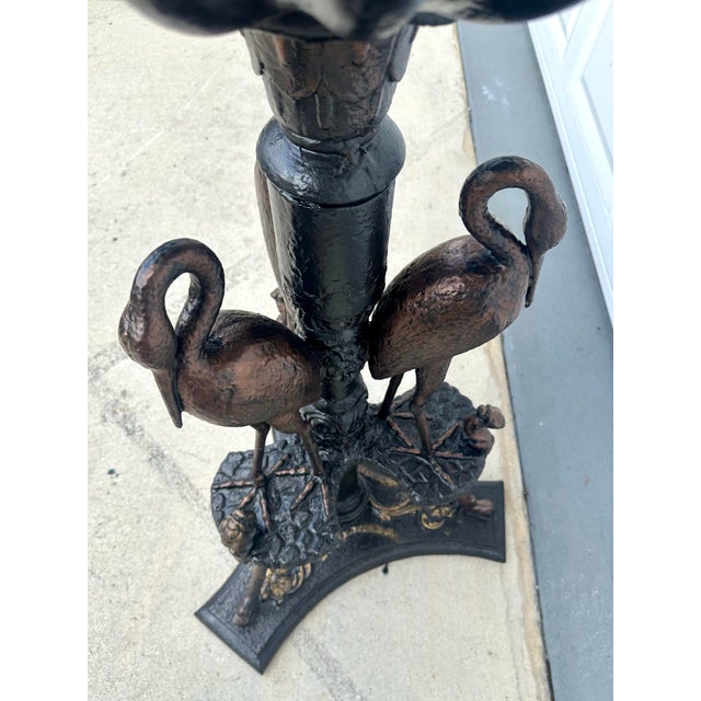 Onyx 19th Century Cast Iron Fountain/Bird Bath C.C.Anderson & Sons For Sale - Image 8 of 11