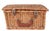 Farmhouse Vintage Wicker Hinged Picnic Basket For Sale - Image 3 of 8