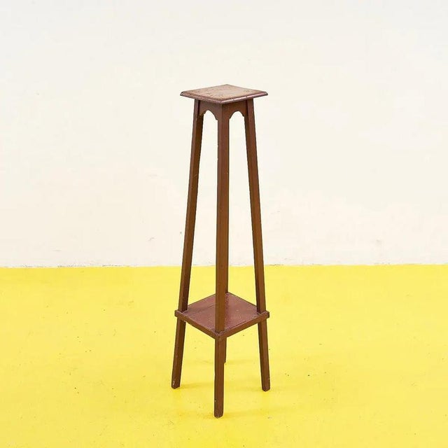 Vintage Wooden Plant Stand For Sale - Image 6 of 6