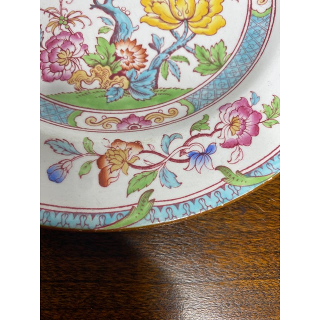 This lovely plate is one of Cauldon’s most popular patterns, India Tree, but an unusual coloration with the turquoise...