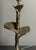 Brass Silver Flower Lamp with Cocoon Fabric Shade, 1980s For Sale - Image 6 of 11