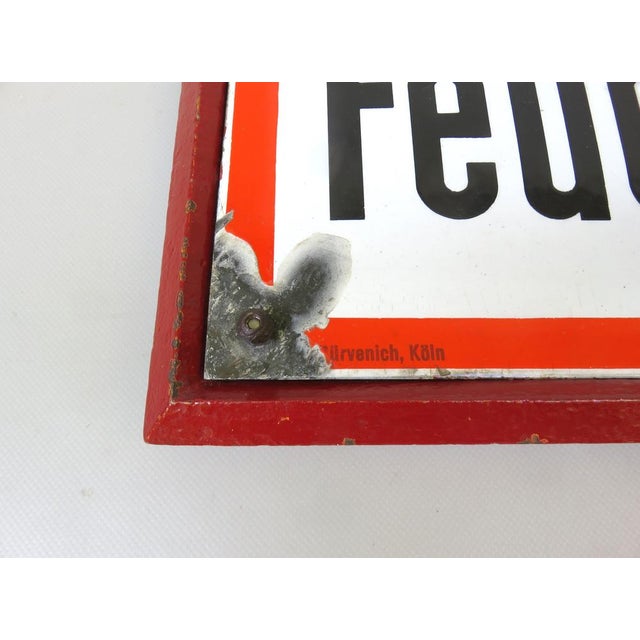 Art Nouveau Fire Alarm Sign in Enameled Cast Iron from Bürvenich, Cologne, Germany, 1890s For Sale - Image 16 of 18