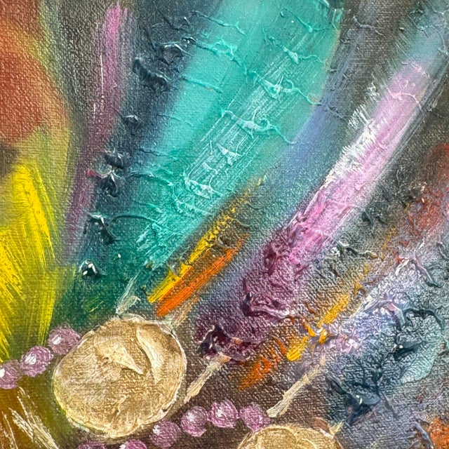 Contemporary Original Contemporary Indigenous Warrior Oil Painting on Panel For Sale - Image 3 of 8
