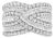.925 Sterling Silver 2 3/8 Cttw Diamond Multi Row Overlay Band Ring ( J-K Color, I3 Clarity) - Ring - Size 9 For Sale