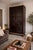 Late 20th Century Designer Contemporary Lighted Curio Display Cabinet Cherry Wood Glass 82”h For Sale - Image 4 of 7