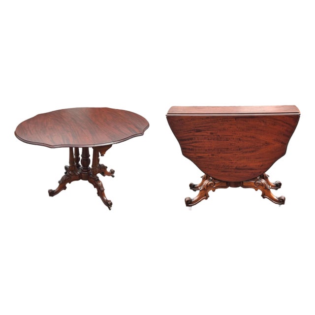 Refinished William IV Figured Mahogany Sutherland Center Table/Breakfast Table, C. 1830s For Sale