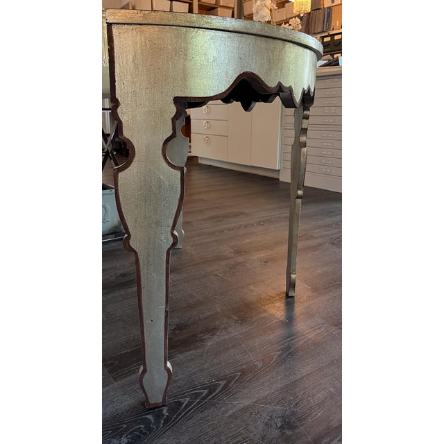 2020s Tara Shaw Silver Leaf Console - Pair For Sale - Image 5 of 7