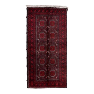1930s, Handmade Antique Afghan Baluch Rug 3.4' X 6.9' For Sale