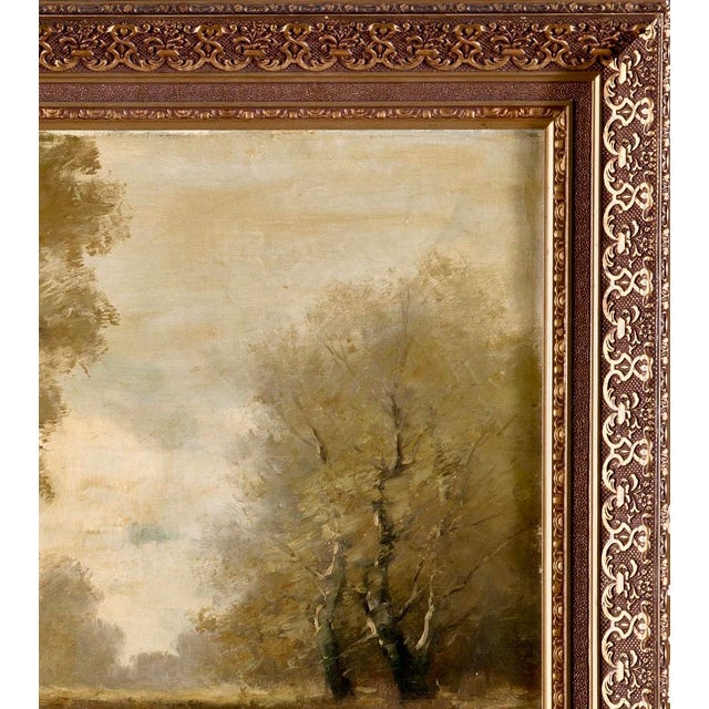 C. F. Daubigny, Landscape Composition, 1800s, Oil Painting on Canvas, Framed For Sale - Image 3 of 6
