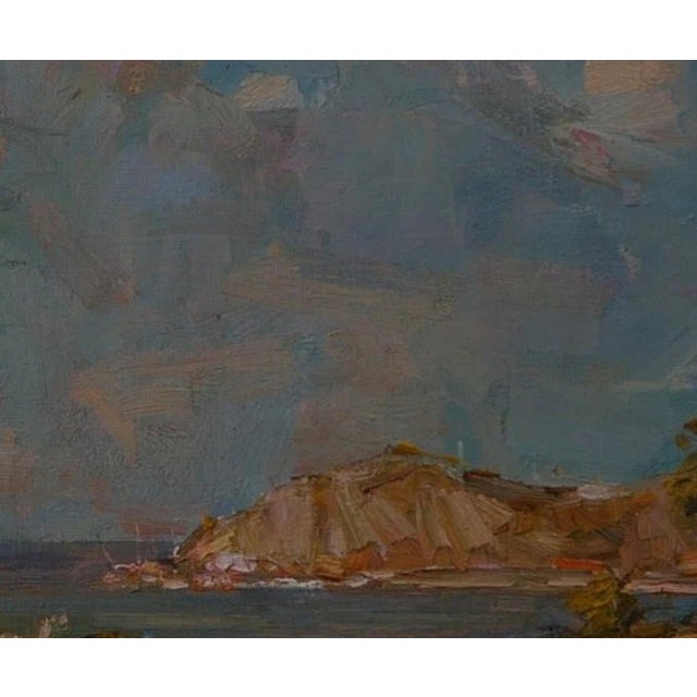 1960s Mountain Landscape Oil Painting Original Soviet Art Ukrainian Artist Gudzikevich 50-60 For Sale - Image 4 of 6