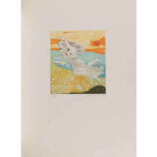 Normanno Soscia, Couple in the Air, Etching, 1990s For Sale