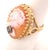 Metal 14 Karat Yellow Gold Cameo Ring With Round Diamond For Sale - Image 7 of 10