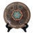 Vintage Hand-Painted Geometric Folk Art Pottery Plate For Sale
