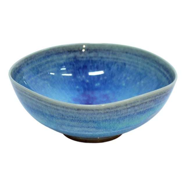 Vintage Light Blue Aniara Bowl by Berndt Friberg for Gustavsberg, 1950s For Sale