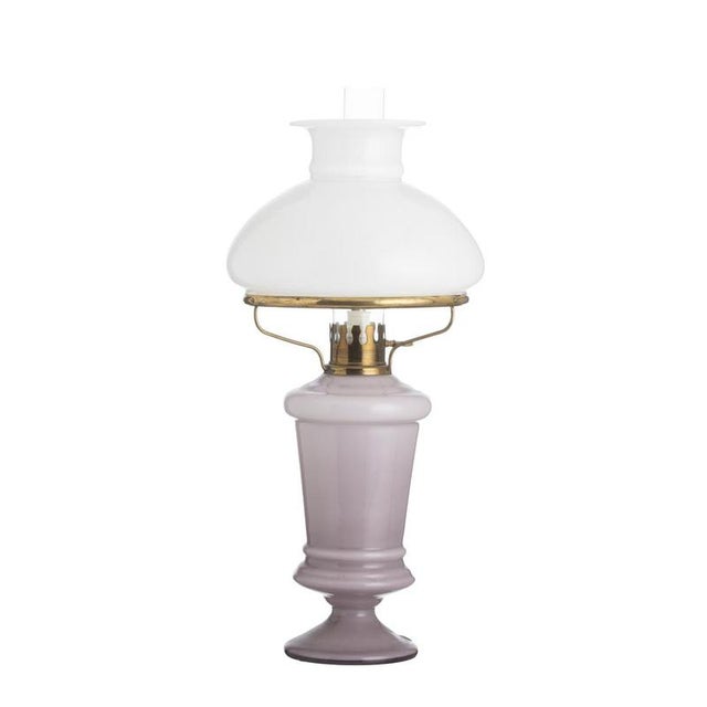 Glass and Crystal Table Lamp in Opaline Glass For Sale - Image 6 of 6