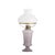 Glass and Crystal Table Lamp in Opaline Glass For Sale - Image 6 of 6