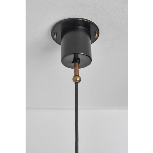 Large 1950s Stilnovo Glass and Metal Pendant For Sale - Image 9 of 13
