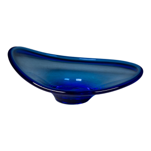 Per Lütken for Holmegaard Style Blue Glass Bowl c.1950