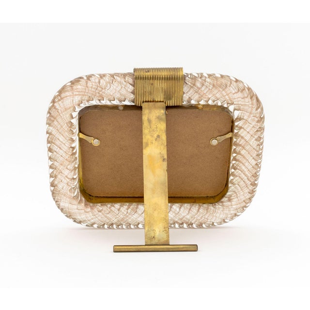 Metal Barovier & Toso Murano Glass Picture Frame For Sale - Image 7 of 7