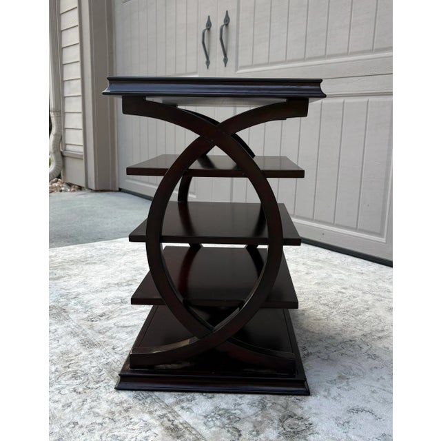 I love the sculptural feel of this stand. .Five levels to keep your magazines or novels on and within reach. This stand...