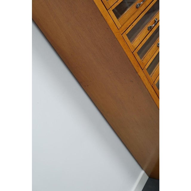 Dutch Beech Haberdashery Shop Cabinet, 1950s For Sale - Image 4 of 14