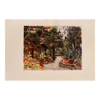 1905 Italian Original Print - Tulips and Wisteria in the Spring Time - From Book Florence & Some Tuscan Cities (1905) For Sale