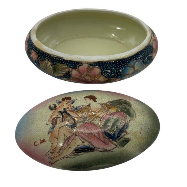 Ceramic Vintage Porcelain Lidded Trinket Box From the 'Celestial Collection' by G. Lee For Sale - Image 7 of 12