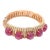 Bochic “Capri” Vintage Multi Ruby & Topaz Bracelet Set In 18K Gold & Silver For Sale
