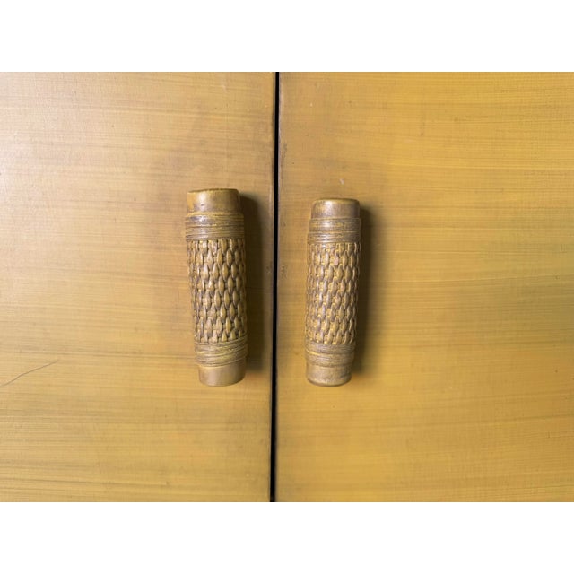 Mid-Century Bent Rattan Bookcase For Sale - Image 10 of 12