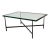 Custom Hammered Iron + Glass Coffee Table For Sale