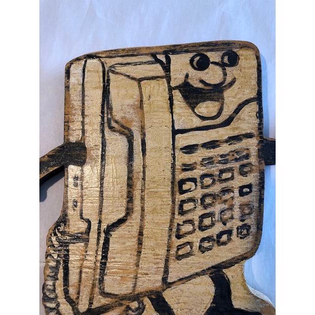 Early 21st Century Skylar Fein, Carved Wood Neo Pop Art Painting Sculpture New Orleans Wall Hanging Skylar Fein, 2009 For Sale - Image 5 of 7