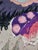 Purple 1980s Dinosaur Egg: Hand Woven Tapestry Primitive Flower Series For Sale - Image 8 of 9