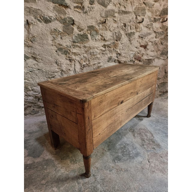 Antique Early 19th Century French Oak Blanket Chest on Stand For Sale - Image 13 of 18