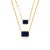 Metal 4.46 Ct Deep Blue Sapphire Necklace in 14k Yellow Gold For Sale - Image 7 of 13