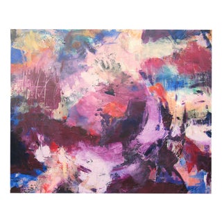 Barbara Schauß, Purple Rain, Acrylic on Canvas For Sale