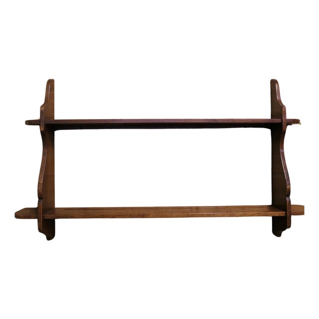 Mid-Century Wall Hanging Shelves in Elm, 1960s For Sale