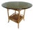 McGuire Bamboo Rattan Raffia Round Occasional Center Table With Glass Top For Sale